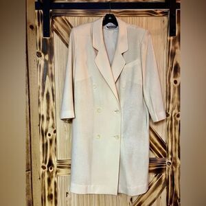 EUC RARE VTG Hamburger Kennedy’s Wool Pea Coat Cream SP